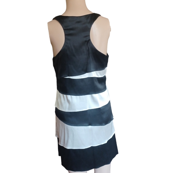 Karlie Womens Sleeveless Silk Pencil Sheath Dress Ruffled Tiers Size Small - Picture 5 of 10